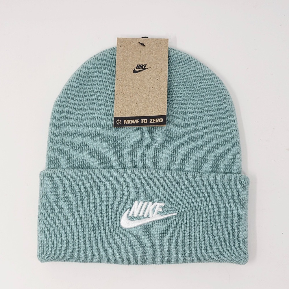 Nike Peak Beanie Futura Logo Cannon Blue/White‎ Knit Hat HF0186-017 Unisex Cap